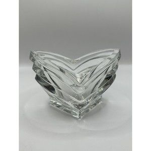 Vintage Mikasa Art Glass  Lead Crystal Nut Candy Bowl Tea Light Made in Germany